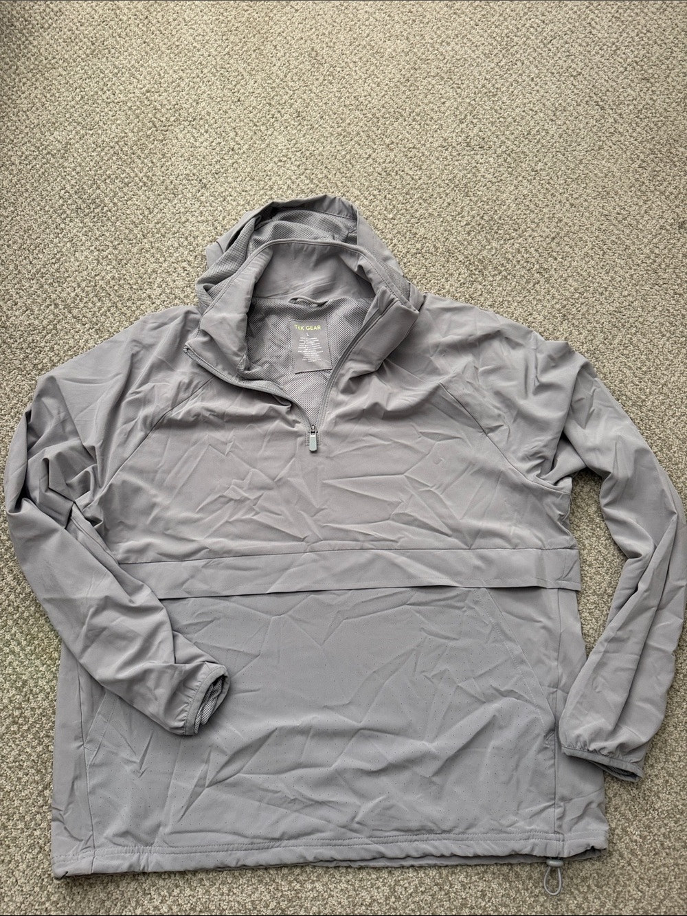 Tek Gear Light Gray Mesh-Lined Pullover